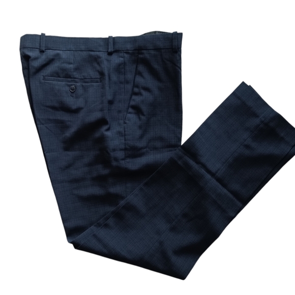 Perry Ellis Portfolio Mens Dress Pants Slim Fit 33x 32 Blue - Picture 1 of 5